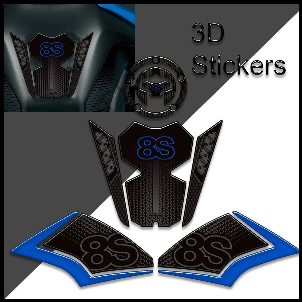 Motorcycle For Suzuki GSX-8S GSX8S GSX 8S 800 2023 2024 Tank Knee Pad Grips Stickers Decals Protection Gas Fuel Oil Kit