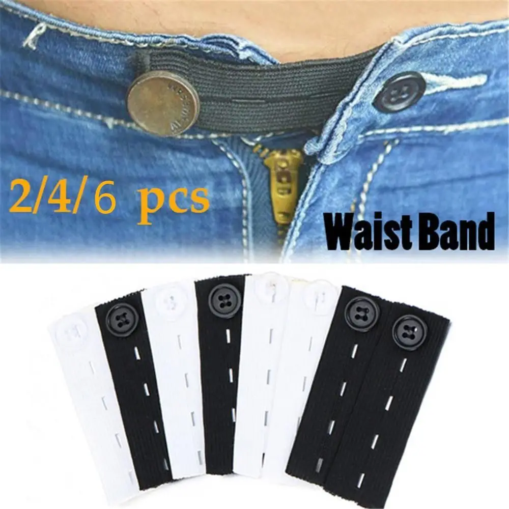 

2/4/6PCS Jeans Garment Accessories Maternity Trousers Button Pant Extender Belt Hooks Waist Band