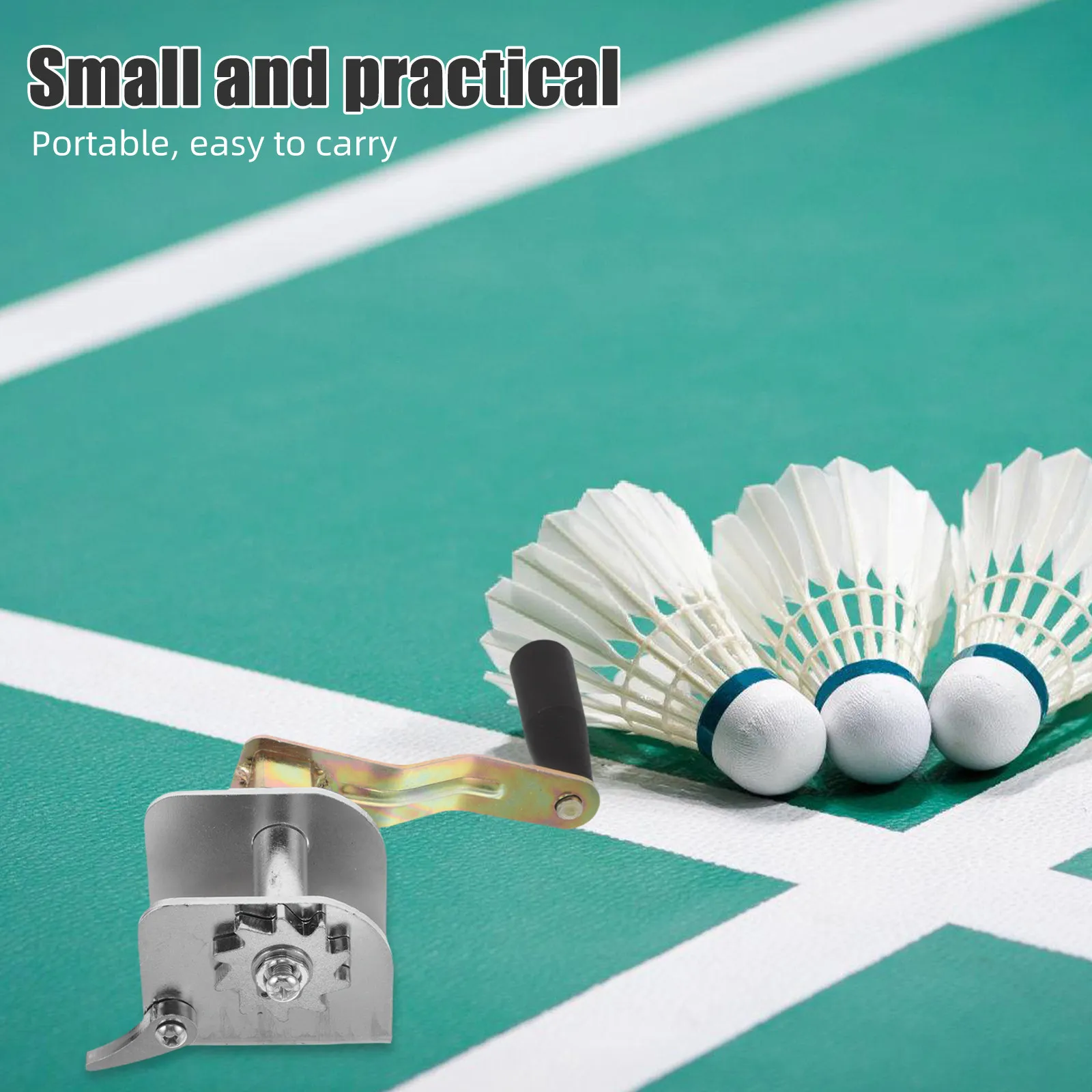 

Sport Volleyball Net Tightening Tool Hand Crank Winch Kit for Badminton Nets Weatherproof Metal Construction Easy Install