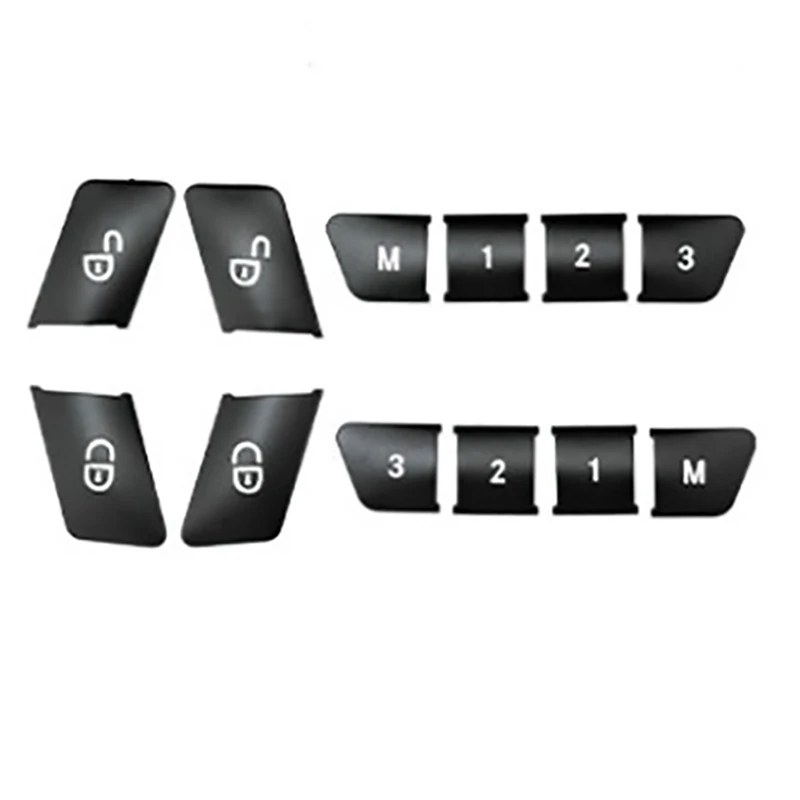 60Pcs Car Door Seat Memory Lock Switch Buttons Stickers Cover Trim For Mercedes Benz A B C E Class CLA GLA GLE GL GLS ML