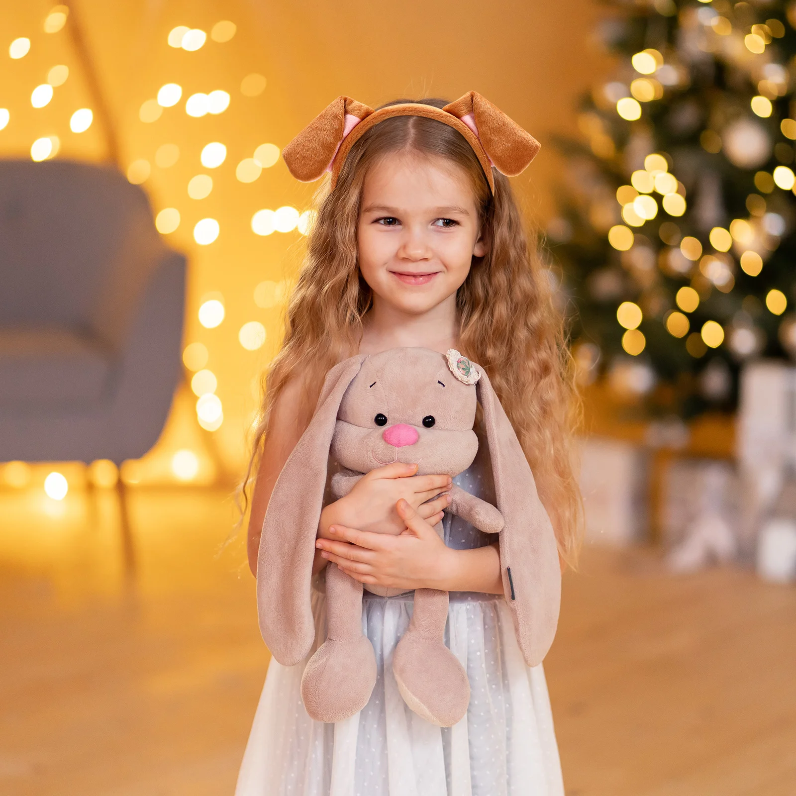 女性と女の子のための子犬のヘッドバンド、ヘアアクセサリー、コスプレ犬の耳