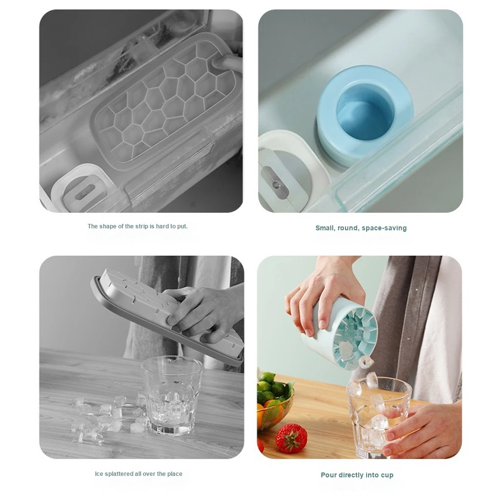 Ice Bucket Cup Mould Cube Freeze Making Silicone Maker Safety Easy-release Cocktail Bar Accessories Utensils Tools