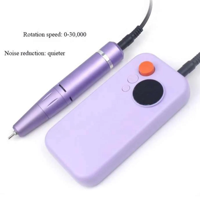 DDQ 30000RPM Rechargeable Nail Drill Machine for Polished Exfoliation with LCD Display Low Noise Nail Drill Sander for Gel Nails