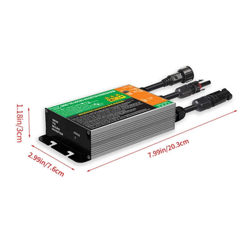 Mini Inversor Solar de Grade Fotovoltaica, Home Inversor Solar MPPT, Mini On Grid, 150W, DC 18-30V para 110V AC