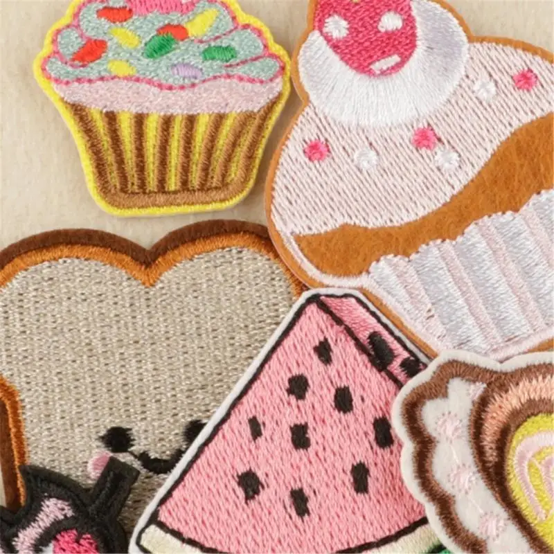 9pcs deser owoce plastry haftowe aplikacje tkaniny do dekoracji odzieży