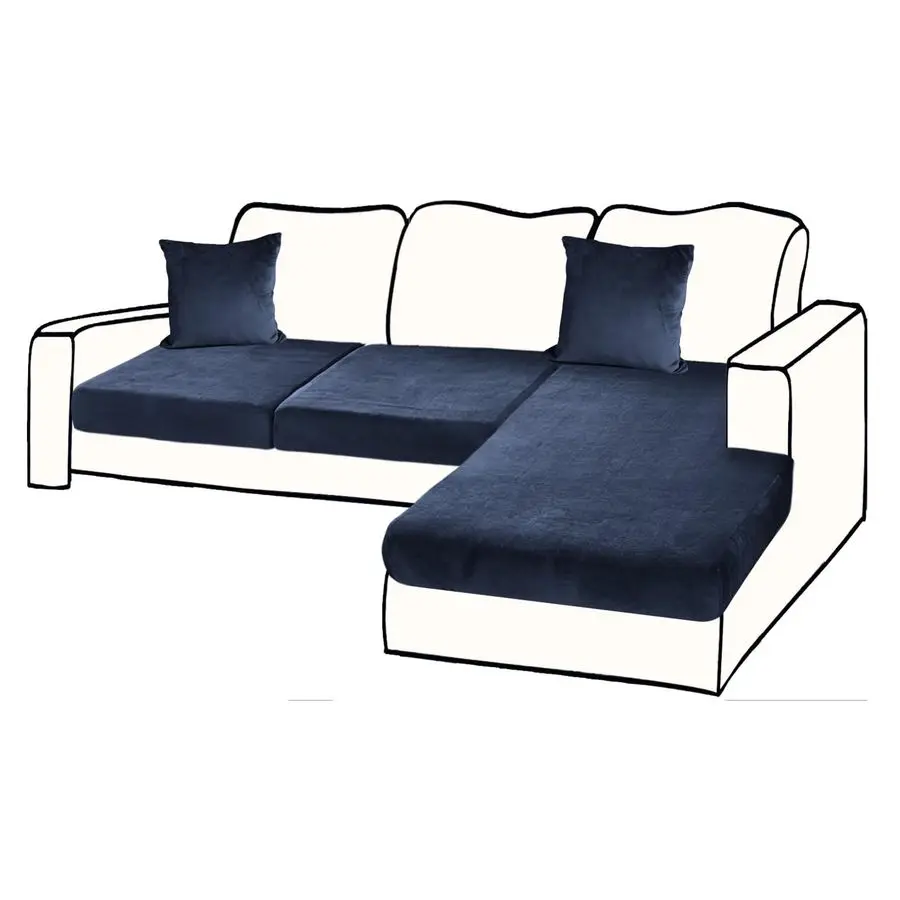 

Couch Covers for 3Piece Seat Cushion Velvet Separate L Shape Couch Cover Stretch Sofa Slipcover with 2 Pieces Pillowcases Furnit