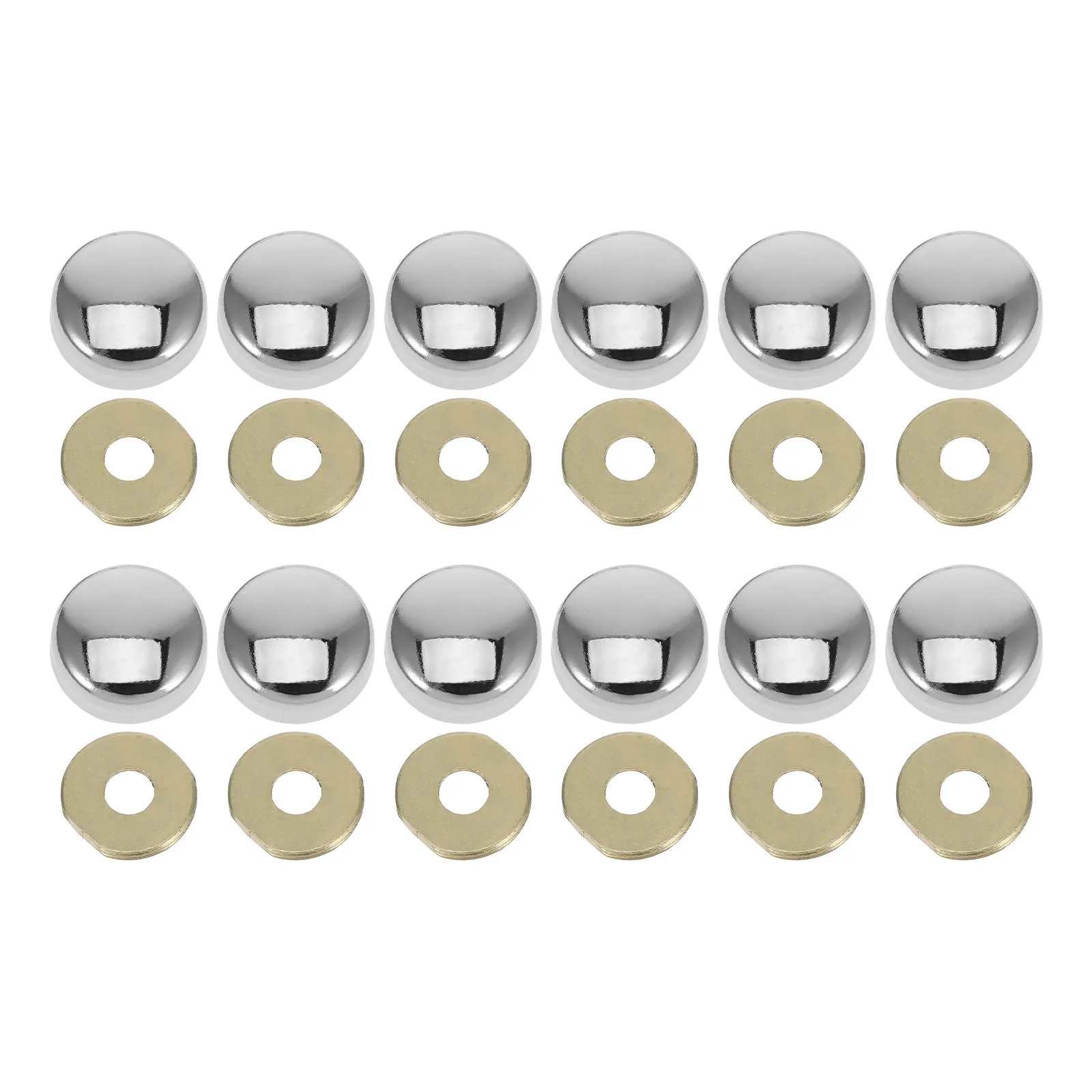 1Set Furniture Screw Decorative Cover with Washer Threaded Screw Cap for Flat Round Head Rivets Easy Press Fit Clean
