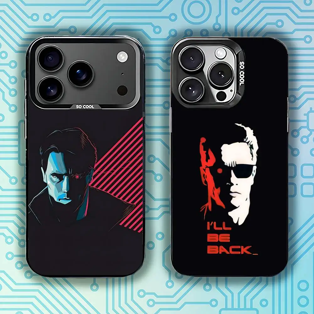 

A-Arnold Schwarzenegger T-Terminator Phone Case For iPhone 17,16,15,14,13,12,11,Pro,Max,Plus,E,Air,Mini Black Tpu Cover