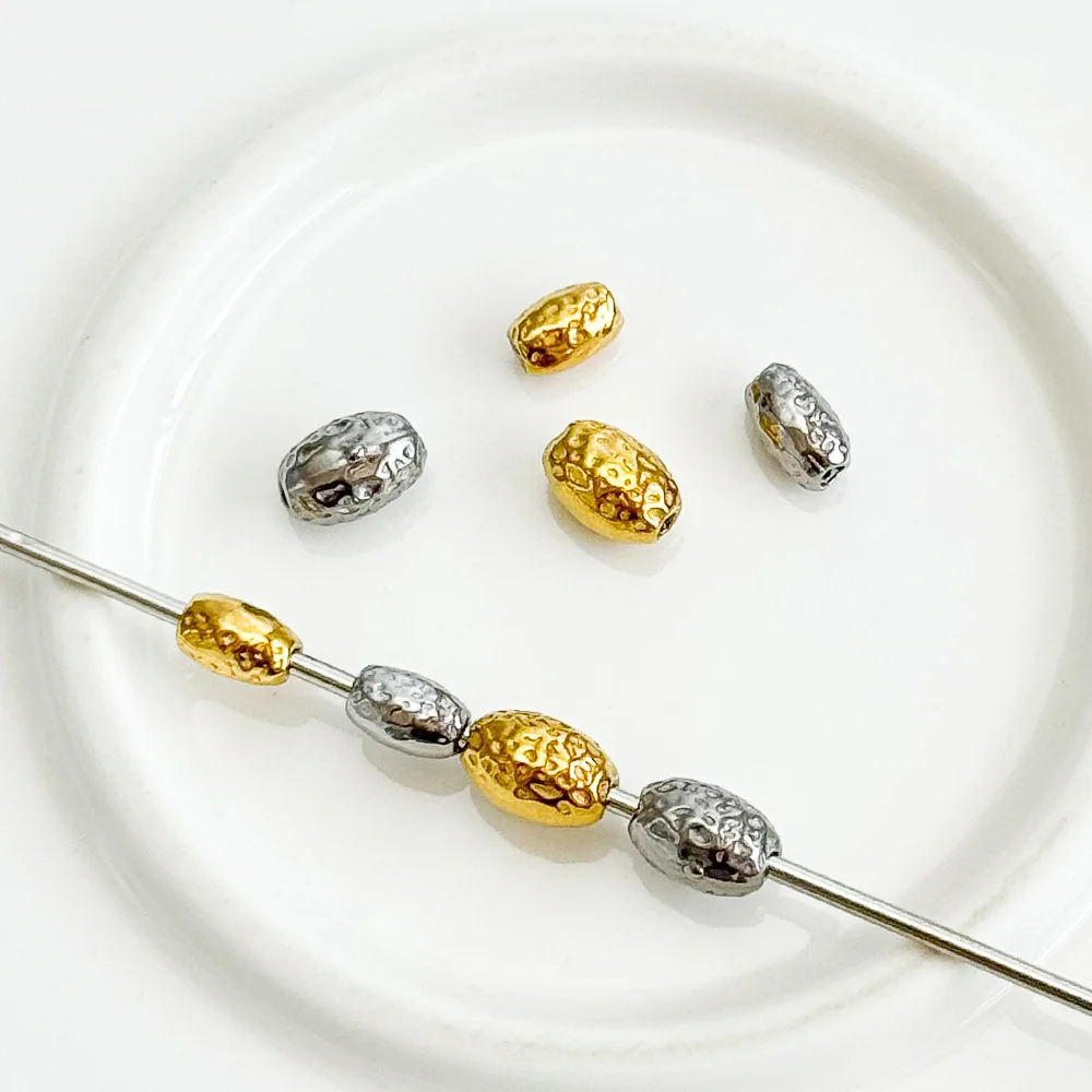 

Cordial Design 100Pcs Stainless Steel Bead/Jewelry Accessories/Spacers/Hand Made/DIY Bead For Necklace/Elliptical Shape #195410