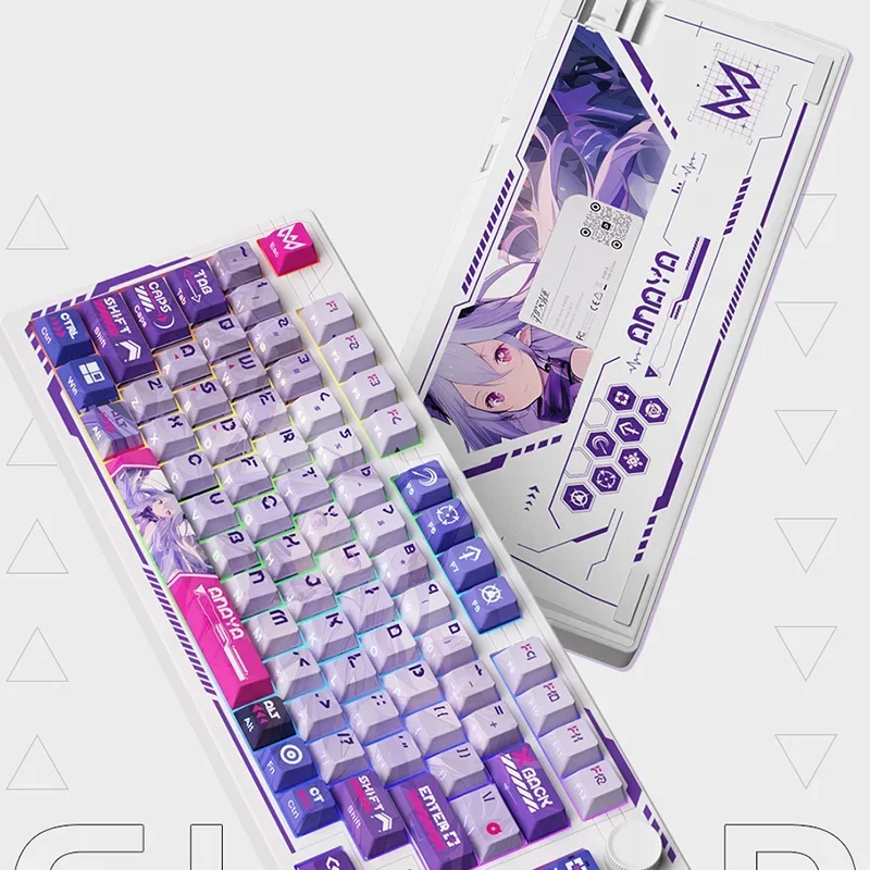 Imagem -05 - Dareu-teclado Mecânico Anaya Anaya 3-modo com Fio sem Fio Bluetooth Personalizado Rgb Hot Swap Junta Gravura Lateral 2.4g