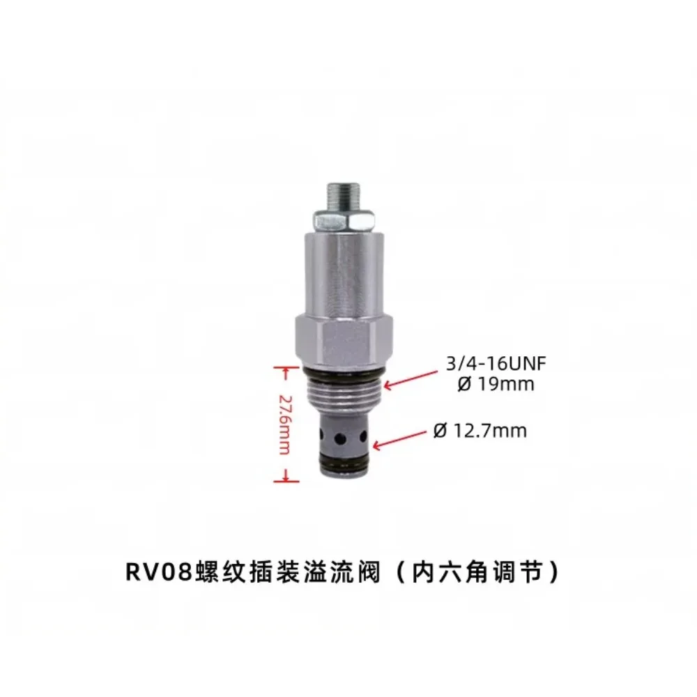 1PC Pressure Regulating Valve V2068 Manually Regulated Hydraulic Valve G1/4 G3/8 Relief Valve RV08