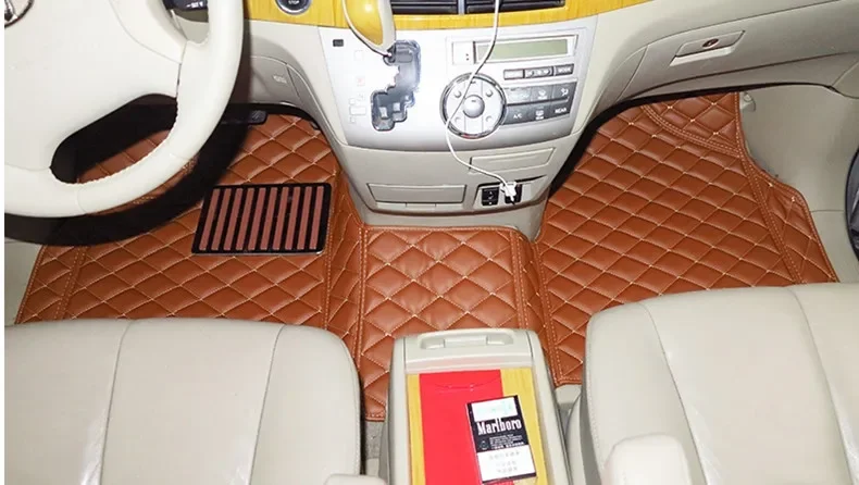Custom full set car floor mats + trunk mat for Toyota Estima 2021-2006 7 8 seats waterproof carpets