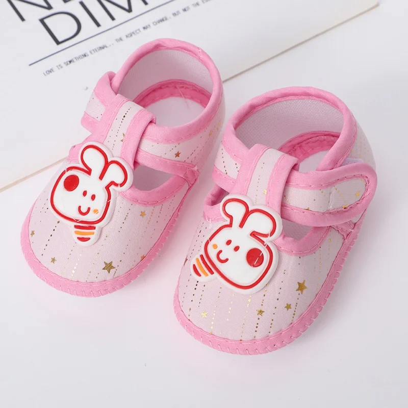 Baby Boy Girl First Walkers Newborn Cartoon Bee Soft Sole Non-slip Crib Prewalkers Infants Breathable Casual Shoes