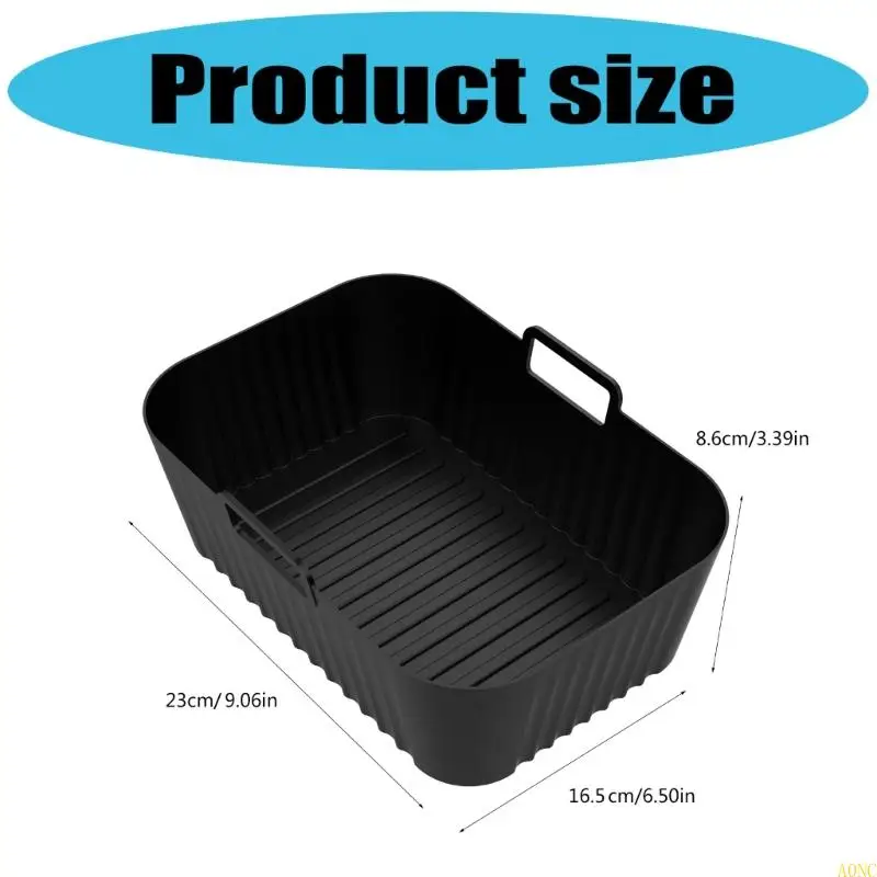 A0NC 2PCS مقاوم للحرارة إكسسوارات طهي الهواء مقاوم للحرارة أحواض الطبخ آمنة