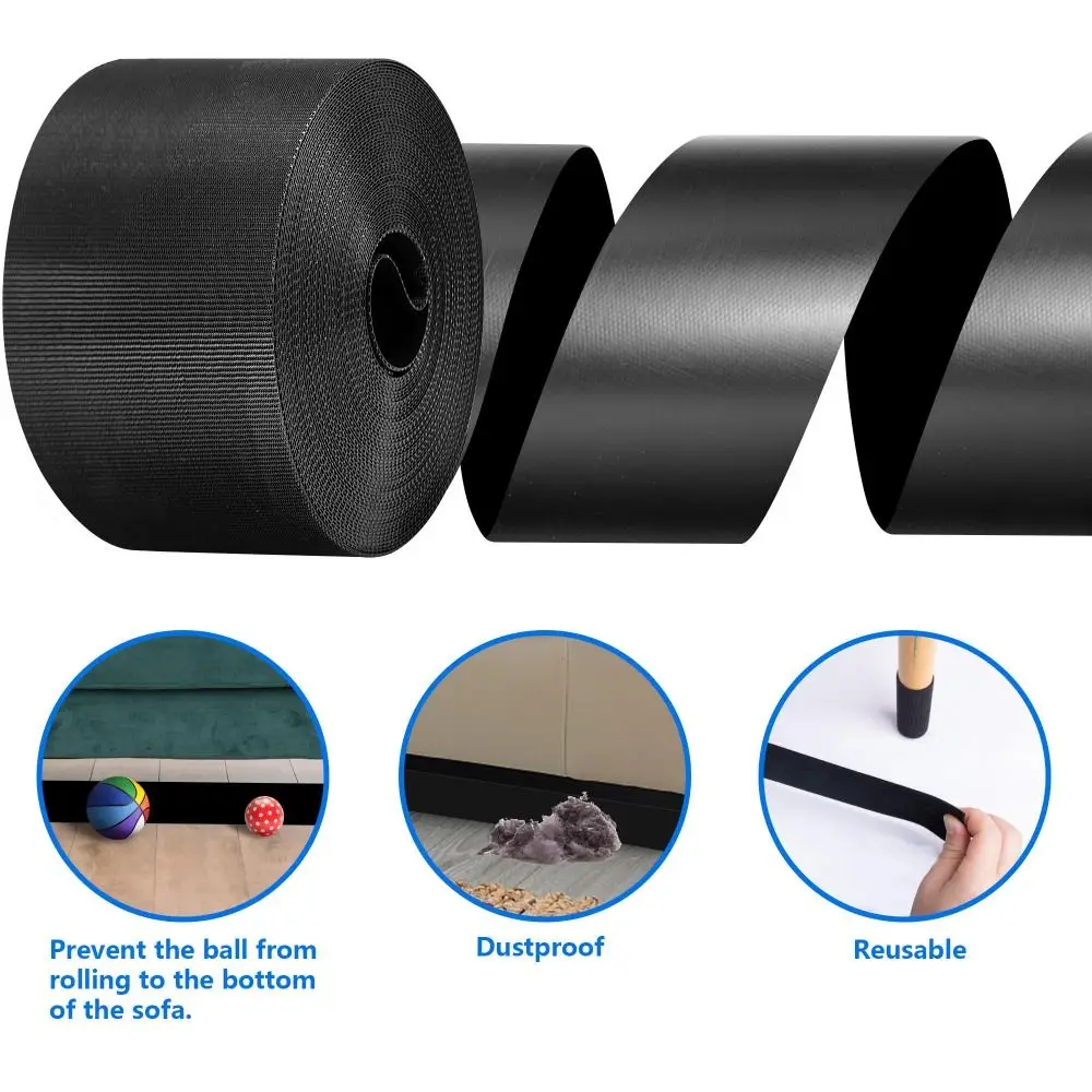 New 3/6/10M Sofa Toy Blocker Dustproof Adjustable Sofa Edge Baffle Nylon Adhesive Strap Under Couch Blocker