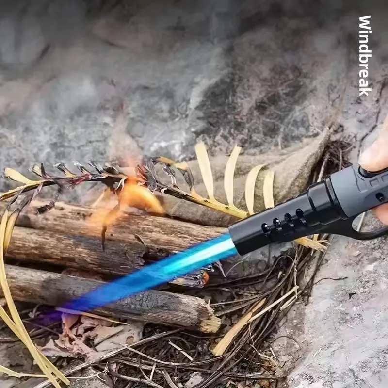 New Gas Lighter 1300° Outdoor Camping Ignition Lighting Gun Stove Accessories Camping Barbecue Flamethrower Inflatable Igniter