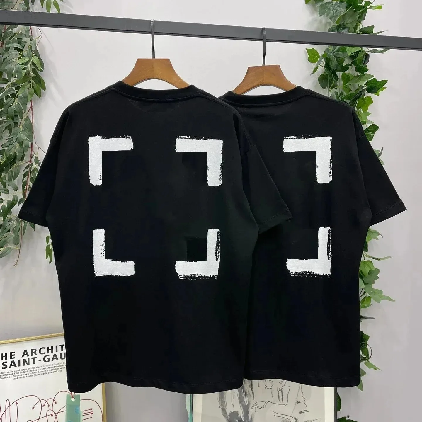 2024 New High-end Brand Logo Print Summer Stylish Cotton Loose T-shirt Tops Crew Neck Oversize Men's Clothing Tees EU Size S-4XL