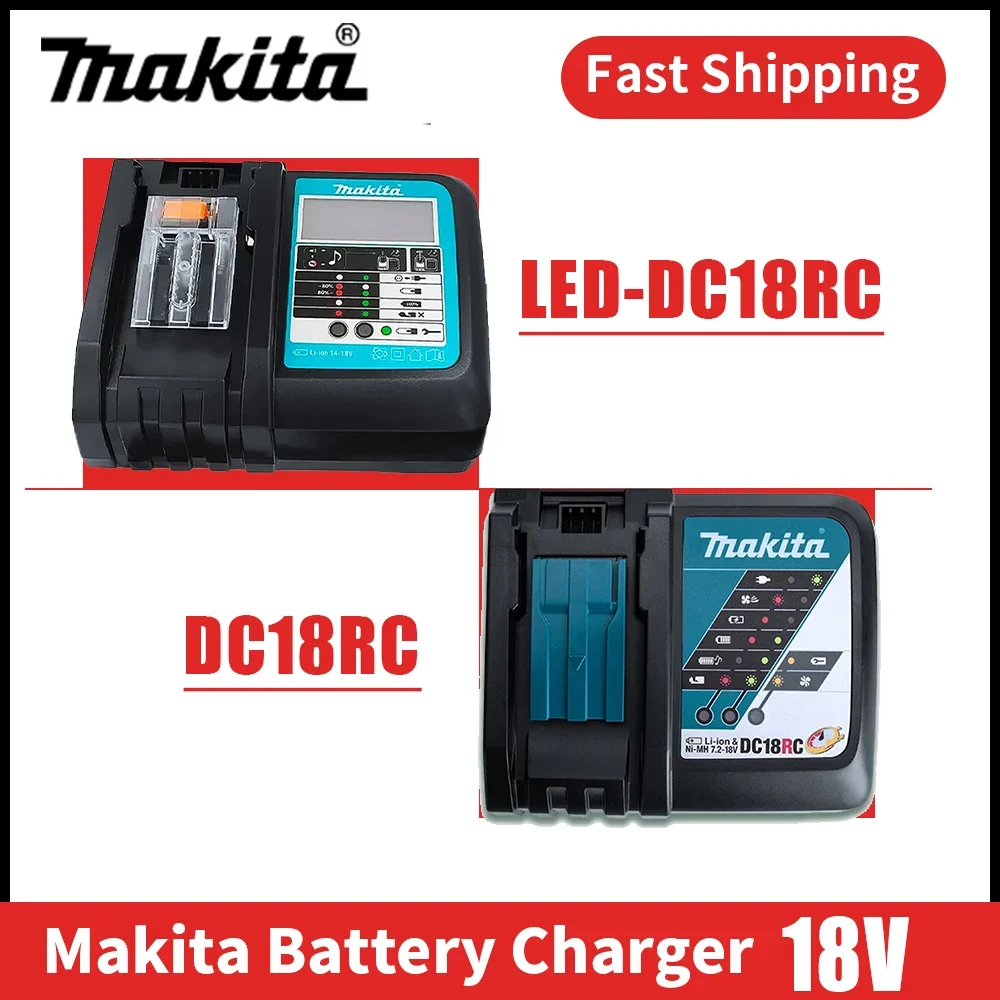 

Makita Charger Original 18V DC18RC LED for 14.4V 18V BL1860 BL1850 BL1840 BL1830 BL1820 BL1415 BL1440 DC18RC DC18RA Power Tool