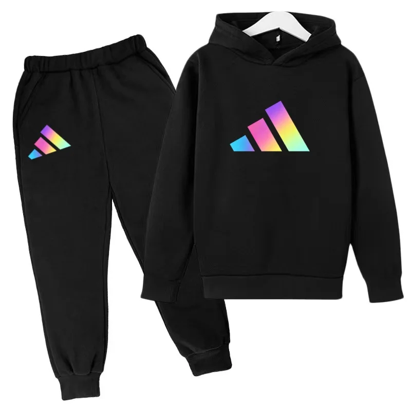 2026 New Children's Hooded Sweatshirt with Letters-Suitable 3-13Years Old - Jacket Sweater+Pants-Boys Girls Children's Clothing