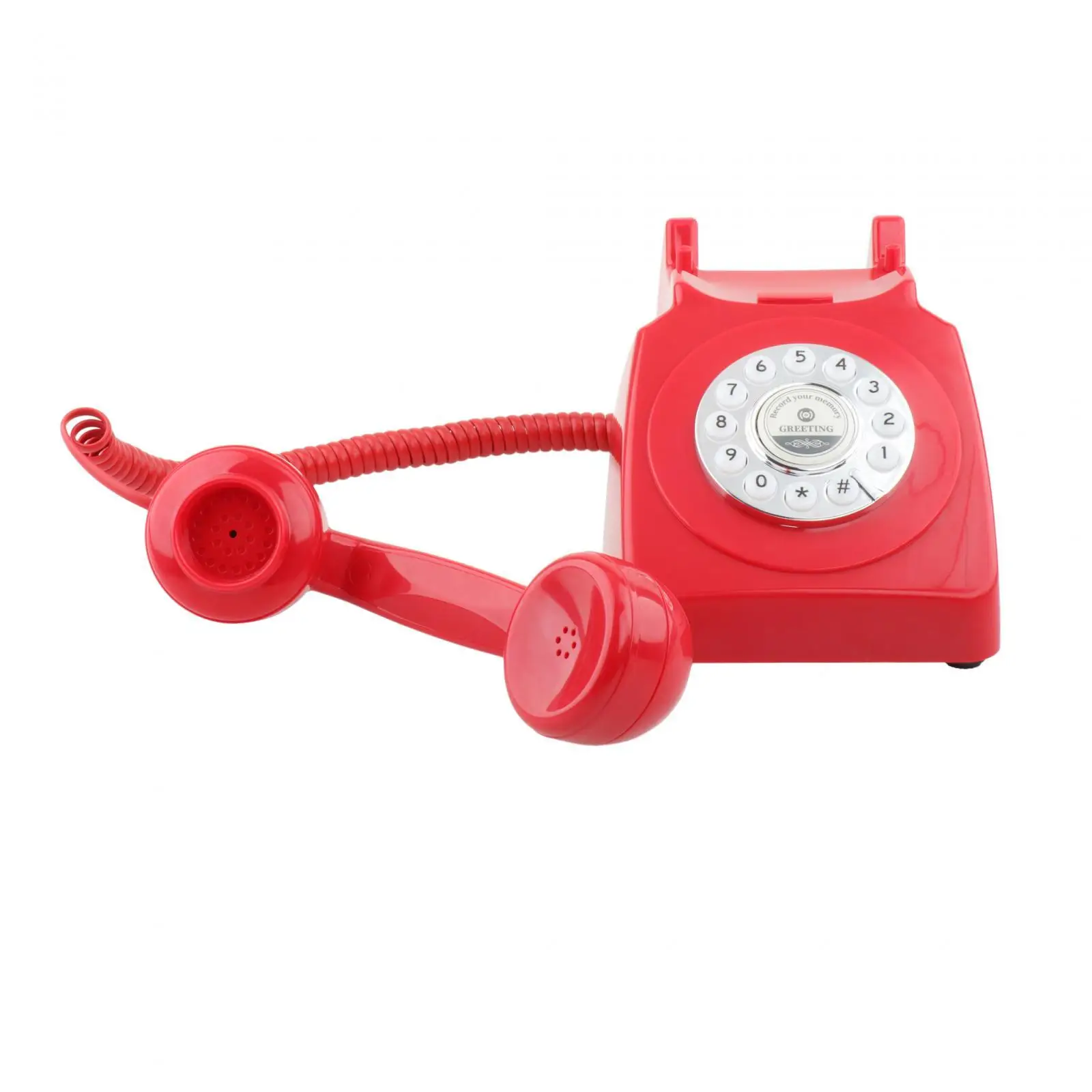 Guestbook for Wedding, Vintage Style Corded Phone, Retro Style Landline Phone, Desk Telephone for Office Red Blue White