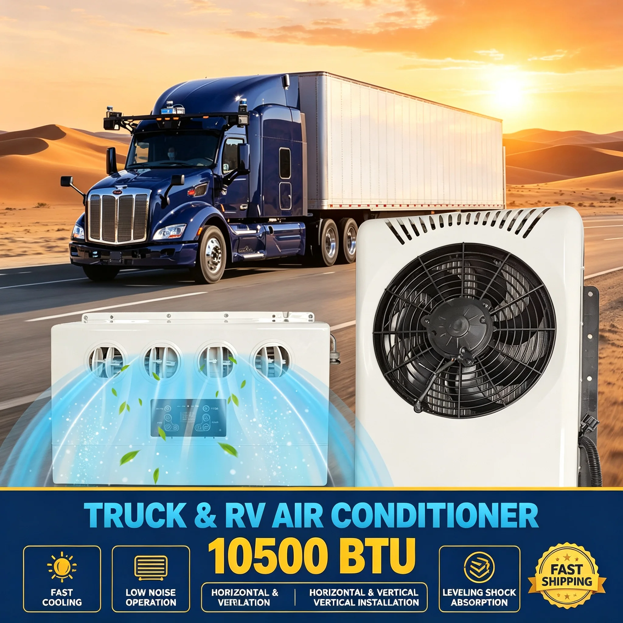 Treeligo Electric Parking Air Conditioning 24V Refrigeration Integrated Machine Vehicle 12V Truck RV Car Excavator Bulldozer Car