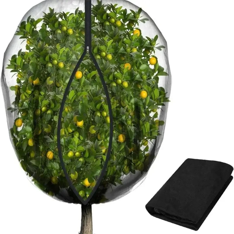 Fruit tree mesh bag with mesh zipper, garden net bird P9YB rope, thin