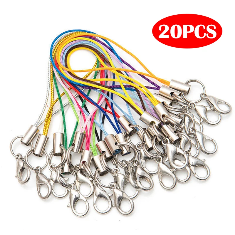 Lanière de poignet de main pour téléphone portable, cordons lariat, ULde fermoir ster corrigée, crochets de porte-clés, chaîne de sangle de téléphone portable, 1 à 20 pièces