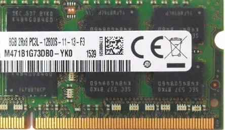 

Для ноутбука 8 ГБ DDR3L SO DIMM 1600 МГц M471B1G73DB0-YK0 PC3L-12800S 0x80CE 204p