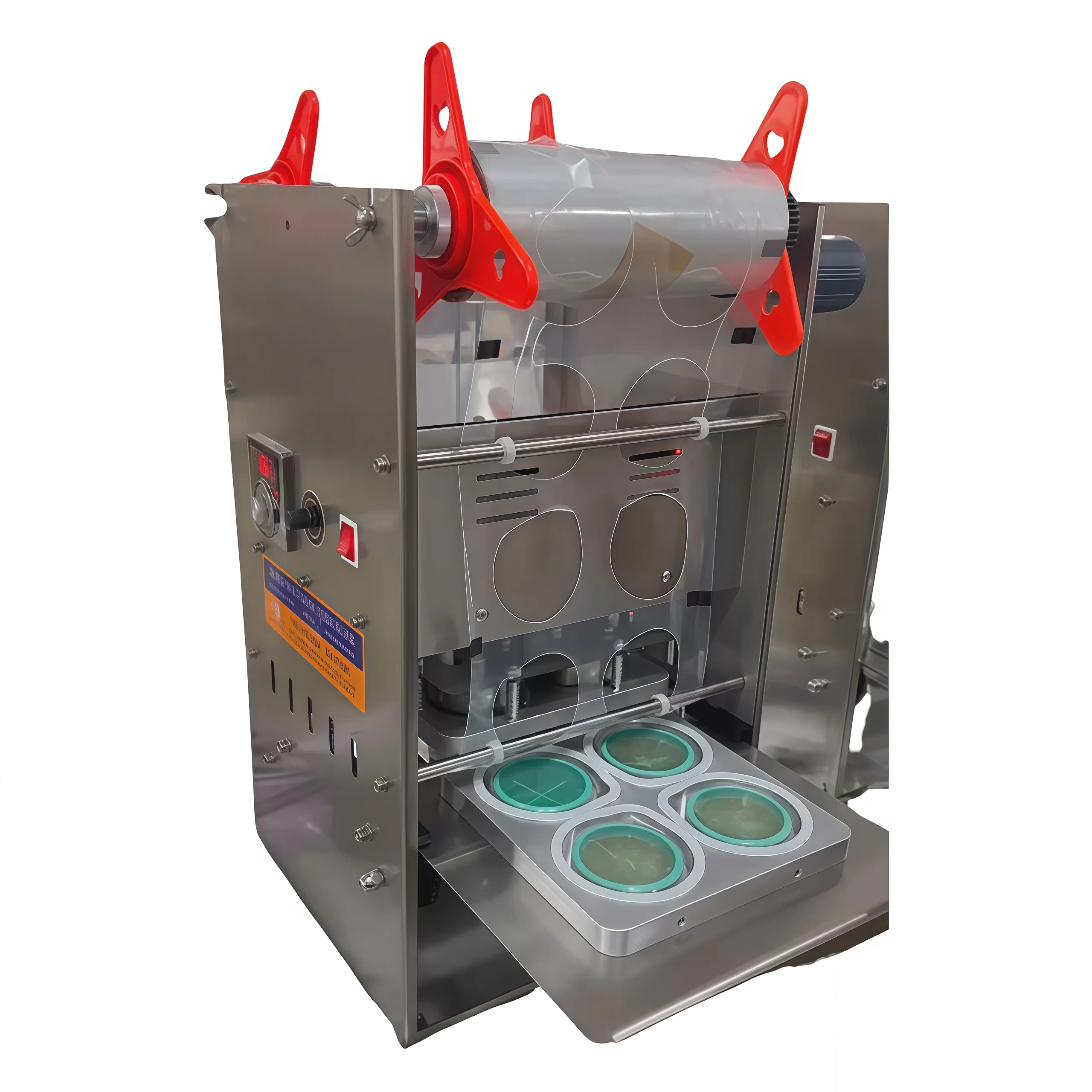 

2025 New Model Sealing Machine For Tofu Trays Cups Milk Containers High Efficiency Commercial Grade Food Packaging Equipment