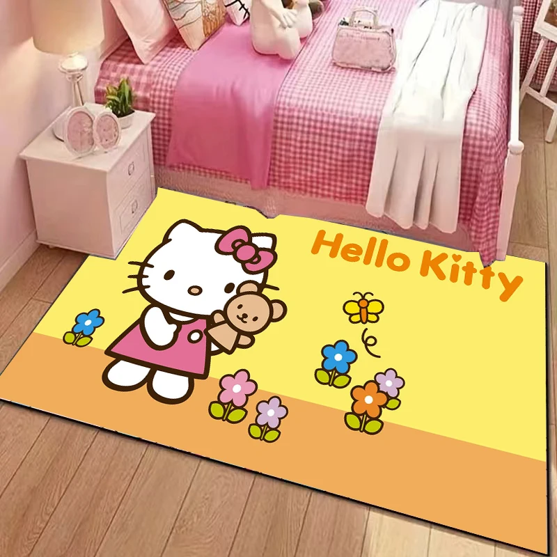 Sanrio Hello Kitty Non-slip Carpet Large Area Rug 3D Carpet for Home Living Room Kids Bedroom Sofa Doormat Decor Child Floor Mat