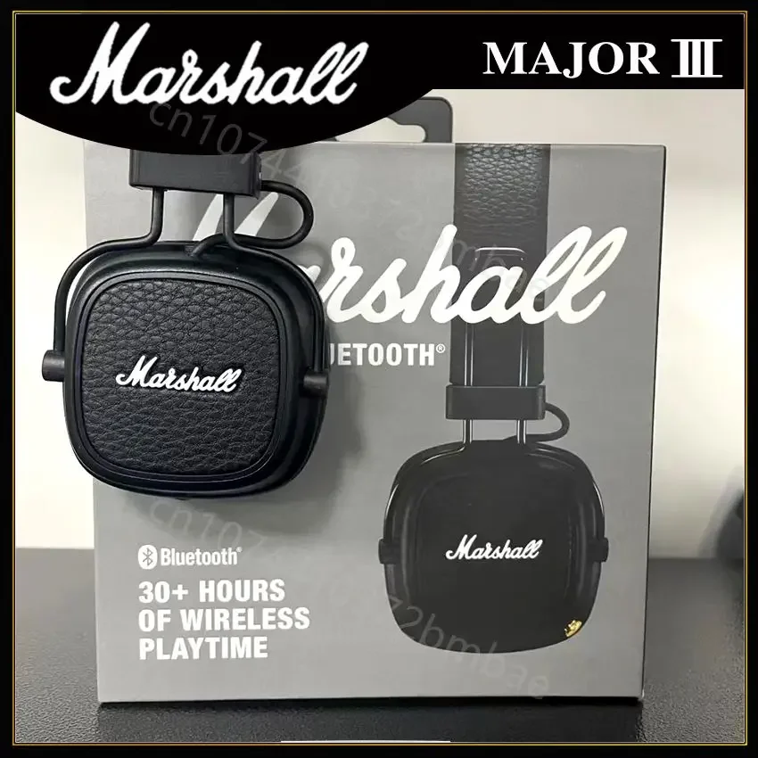 Original Marshall Major III Wireless Bluetooth Headphones Wireless Deep Bass Foldable Sport Gaming Music Headset with Microphone