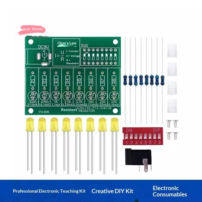 Y-DIY Soldering Practice Kit LED Current Test Ohm Electronic Manufacturing DIY Parts Experiment Training Teaching Kit