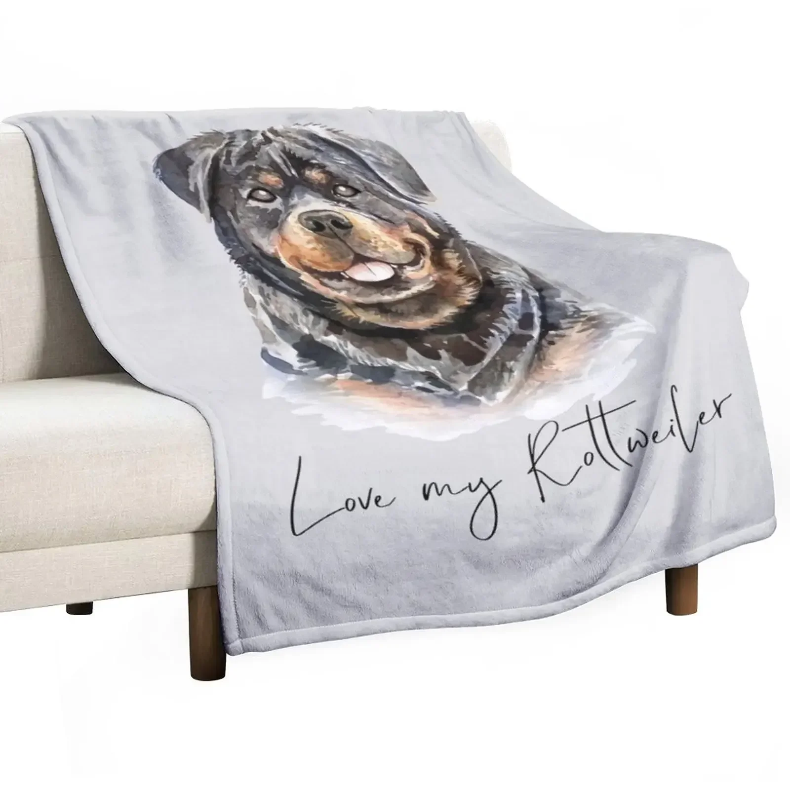 

Love my Rottweiler. Dogs lovers gifts. Throw Blanket Hairys blankets and throws Blankets