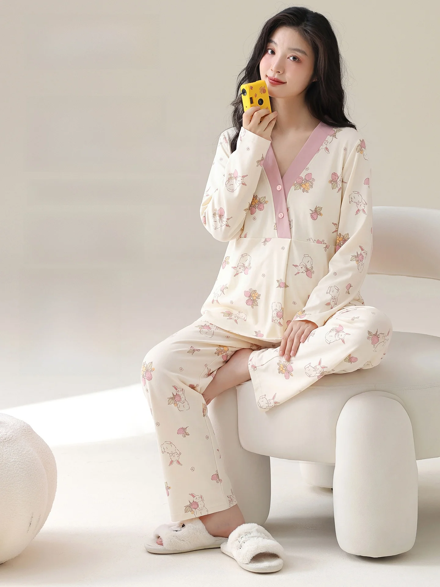 conjunto-de-pijamas-de-algodon-puro-para-mujeres-posparto-finas-y-absorbentes-para-verano-maternidad-y-lactancia-con-rellen