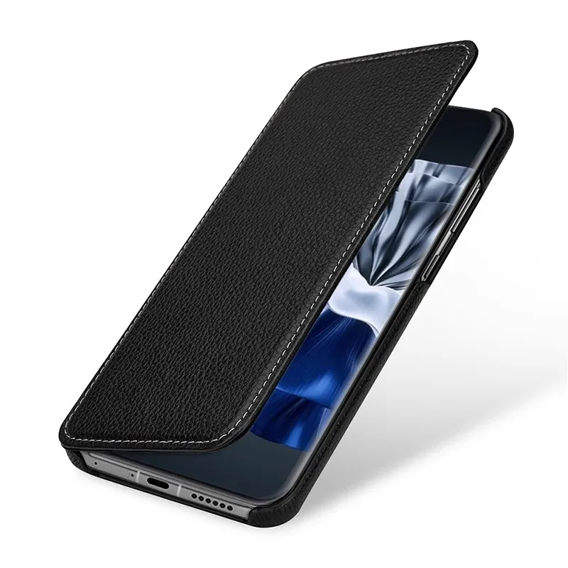 Luxury Genuine Leather Case for Huawei P60/P60 Pro Carcasa Business Flip Phone Funda for Huaweo P50/P50 Pro Fundas Coque Capa