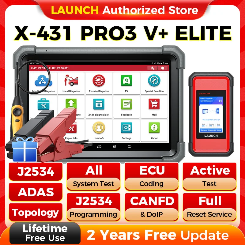 New LAUNCH X-431 PRO3 V+ ELITE Car Diagnostic Tool Professional Automotive Scanner Auto Scan Tools SmartLink C