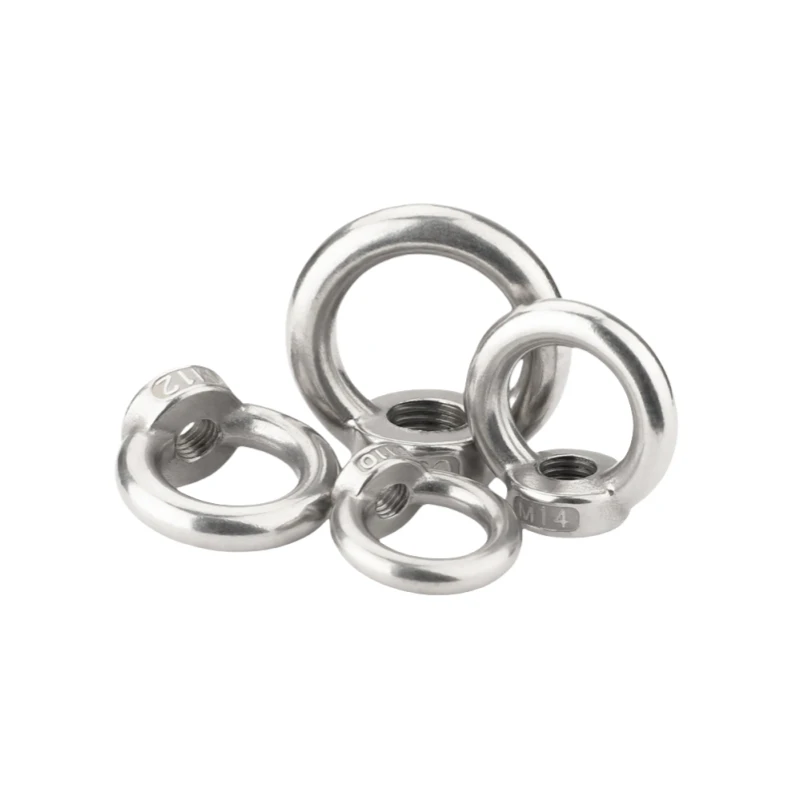 DIN582 M3 M4 M5 M6 M8 M10 Eye Nut 304 Stainless Steel Marine Lifting Eyenut Ring Nut Loop Hole for Cable Rope Lifting