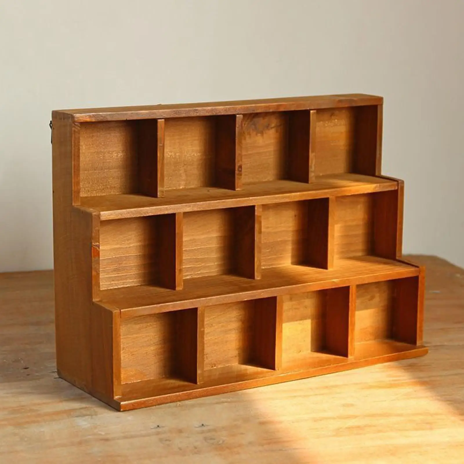 Wood Ladder Lattice Bracket Rustic Practical Floating Wall Shelf for Jewelry