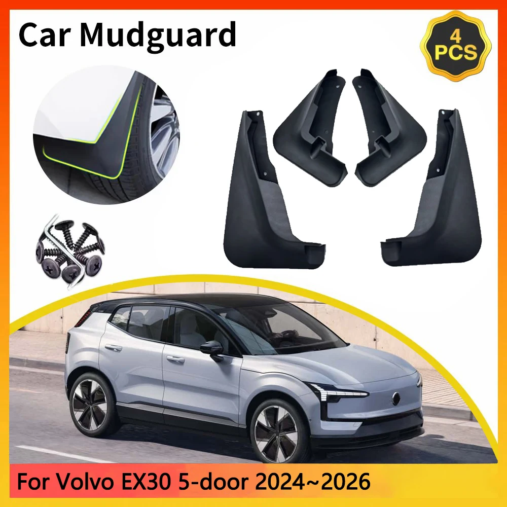 

For Volvo EX30 5-door 2024~2026 2025 crossover Car Mudguards Mudflap Mudguard Splash Guards Mud Flaps Fender accessories Auto