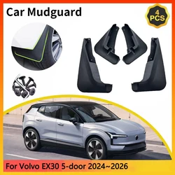For Volvo EX30 5-door 2024~2026 2025 crossover Car Mudguards Mudflap Mudguard Splash Guards Mud Flaps Fender accessories Auto