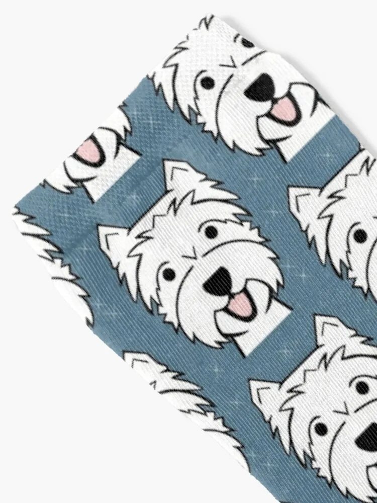 West Highland Terrier - Westies - Westie dogs - blue Socks professional running funny gifts Socks Women's Men's