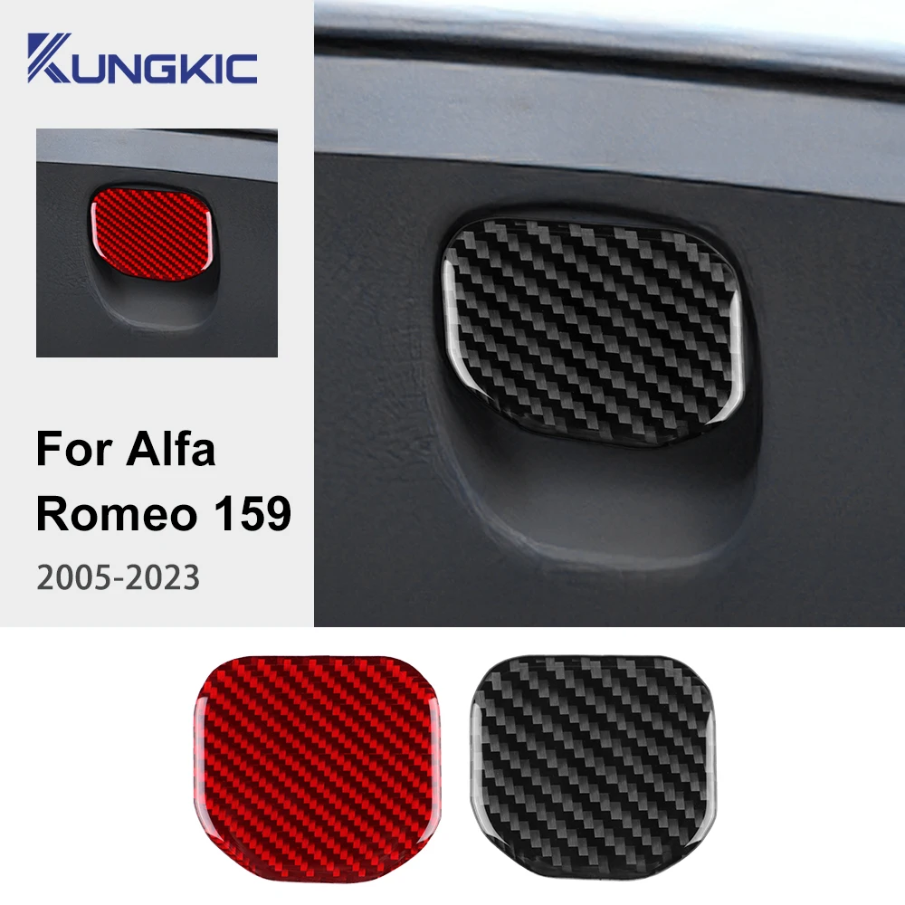 Real Soft Carbon Fiber Sticker For Alfa Romeo 159 2005-2017 2018 2019 2020 2021 2022 2023 Car Co-pilot Storage Box Accessories