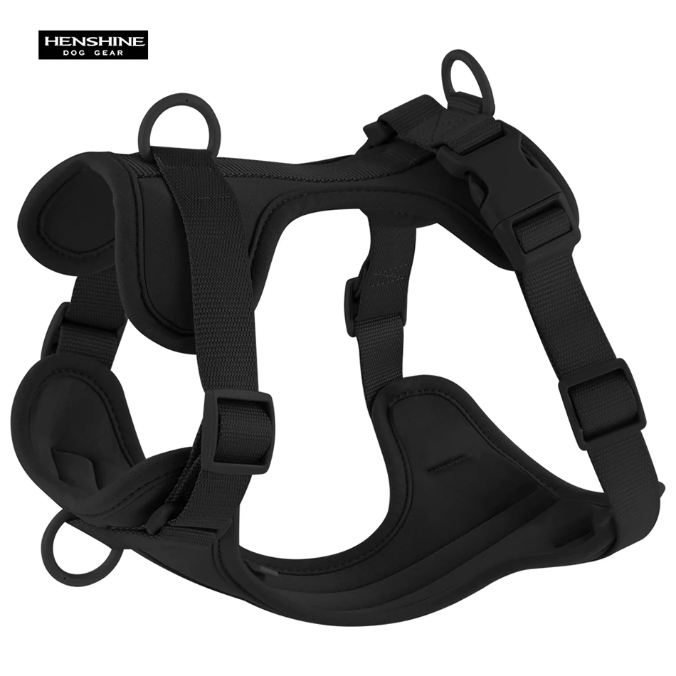 Double PVC Comfortable Dog Harness Adjustable Chest Strap Three-Piece images - 6