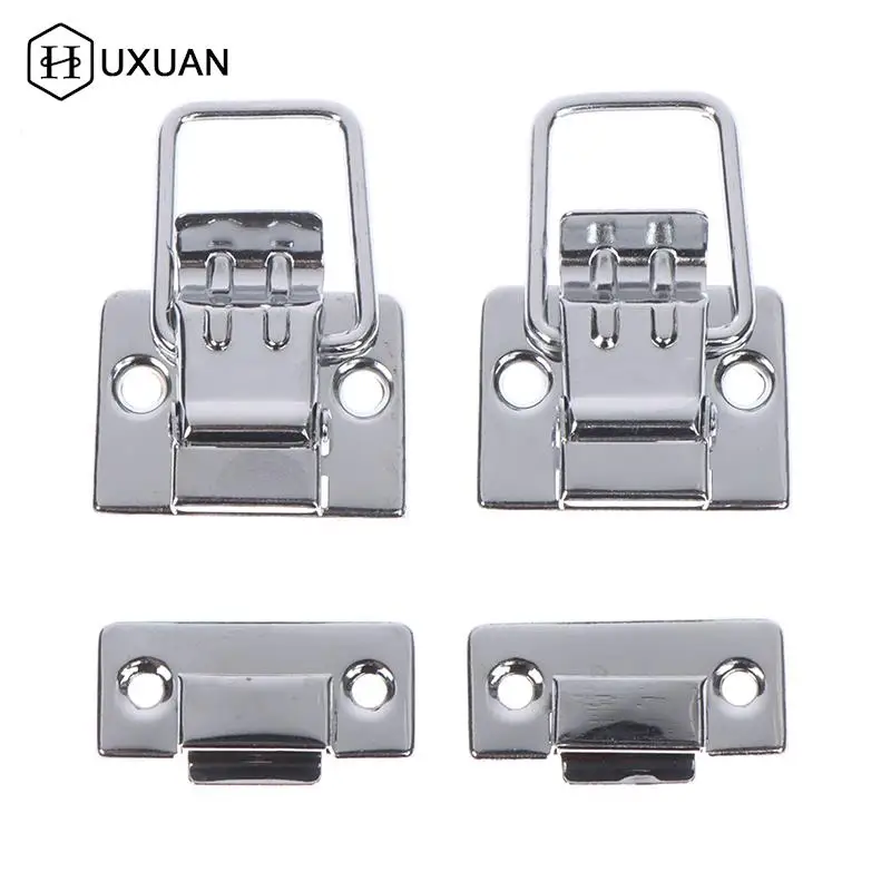 Aço inoxidável Chrome Toggle Trava para Caixa de Peito Caso, Mala Ferramenta Fecho, Gabinete Fitting Lock, cinto Hasp, Buckle Hardware, 2pcs