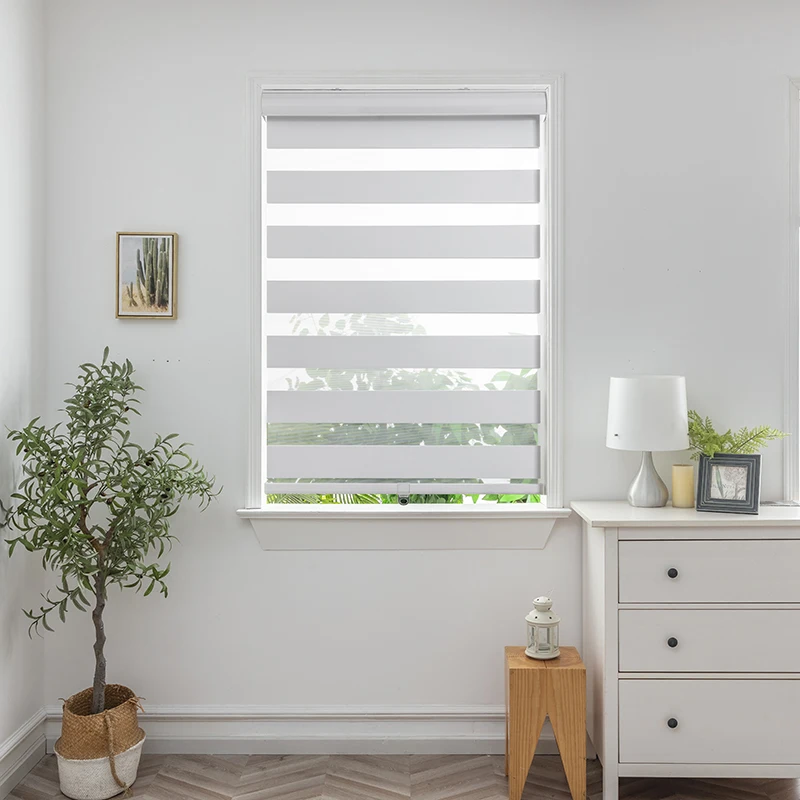 

Zebra Blinds Smart Window Automatic Blackout Day And Night Cordless Roller Curtain Shades Blinds