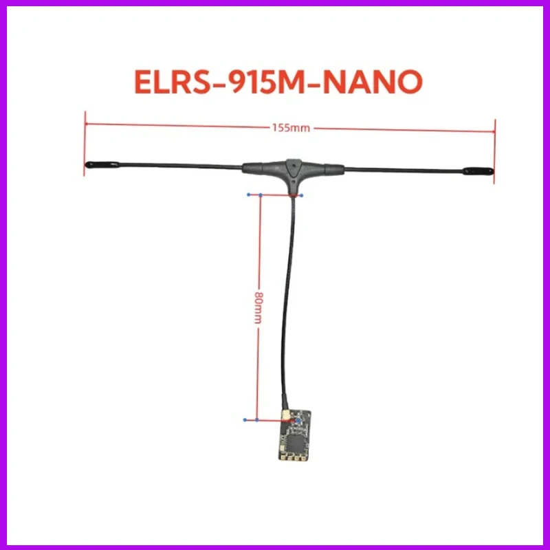 ELRS 915 915MHz NANO ExpressLRS Receiver with T type Antenna Support Wifi upgrade for RC FPV Traversing Drones Parts