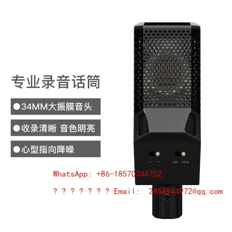 

Large Diaphragm 48V Microphone Condenser Microphone Professional High Volume Equipment