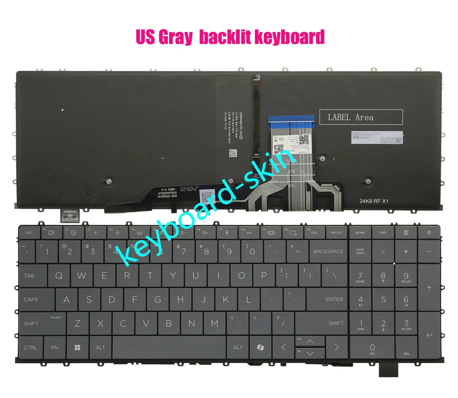 New US backlit Keyboard for HP 17