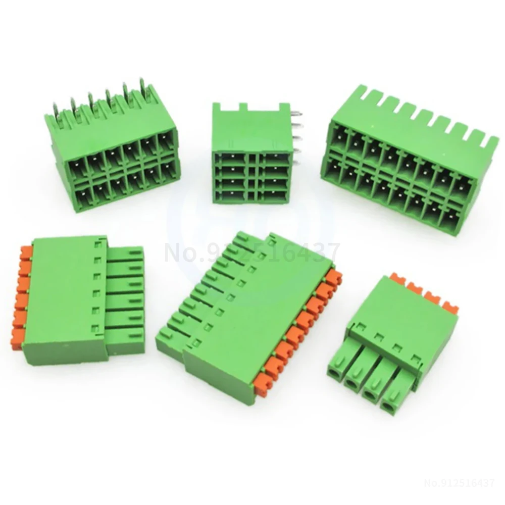 (1 Set) 15EDGKNRH 15EDGKNVH 3,5mm Schraubenloser Feder-PCB-Doppelschicht-Steckverbinder Rechtwinklig/Gerade Stiftreihe Komplettes Set 15EDGKN 3.5 – Detail 2