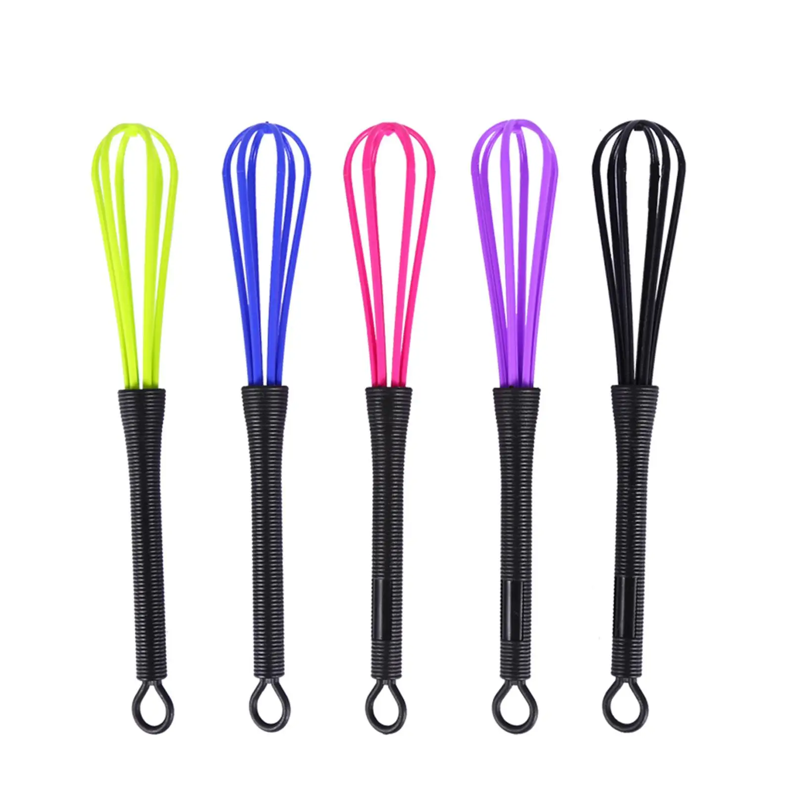 5pcs Professional Hair Dye Mixing Whisks - Plastic Stirrer Tools for Salon & Kitchen, Egg Beater Mixers